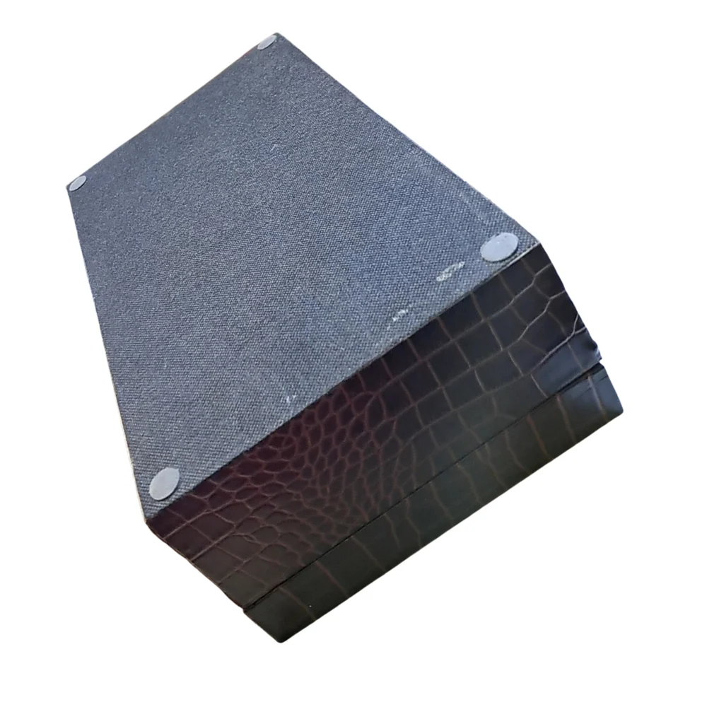 Elegant Dark Brown Crocodile Pattern Storage Box
